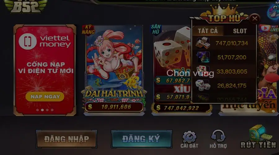 Kho game bài bom tấn - Game B52