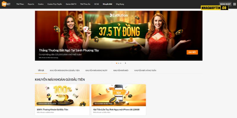 188Bet - Cashback Thể Thao Và Casino Lên Đến 1.8%