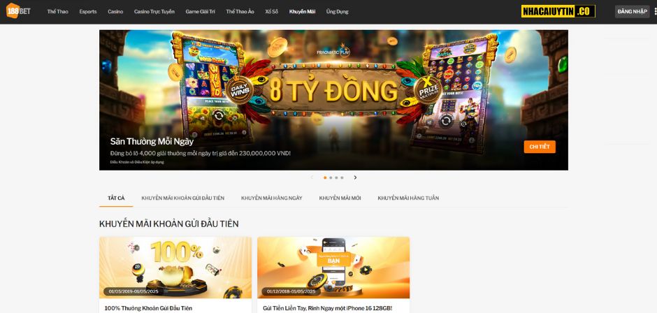 Khuyến mãi nhà cái 188Bet