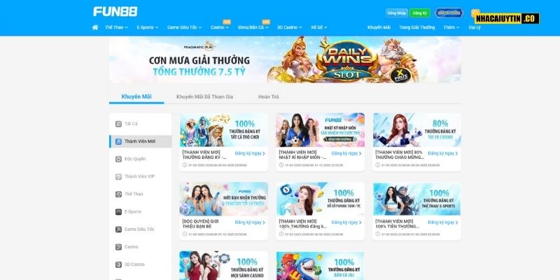 Fun88 - Khuyến mãi cá cược trực tuyến với điều kiện dễ dàng
