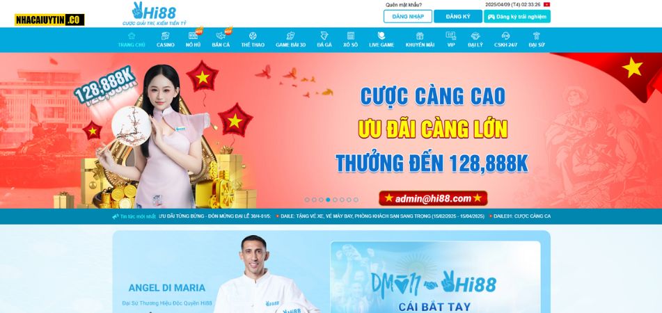 Hi88 nhà cái uy tín xanh chín